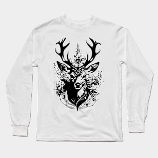 Ornamental Deer Long Sleeve T-Shirt